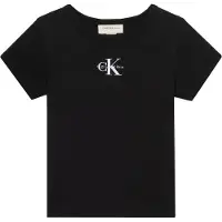 Calvin Klein Jeans Camiseta 'Monologo' lila / negro / blanco
