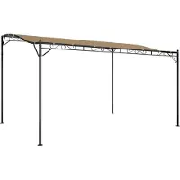 Syfax Toldo acero y tela gris taupe 4x3 m 180 g/m²