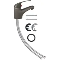 Syfax Grifo mezclador de lavabo gris 13x10 cm