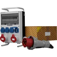 Doktorvolt Distribuidor de energía TD-S/FI, 2x32A, 4x230V, sistema francés SKHU, cable 0199