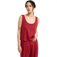 Quiksilver - Women's Vista Woven Tank - Top size L, rojo