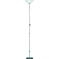 TRIO Reality | Lámpara de pie para techo, modelo "Trio", color titanio con pantalla de plástico blanco