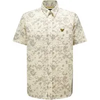 PME Legend Camisa 'Shirt in jersey piqué with allover print' chamois / beige oscuro