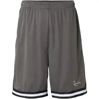 Karl kani Pantalón 'Essential' gris oscuro / negro / blanco