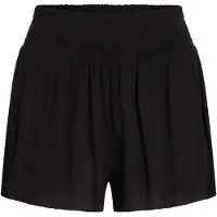 O'Neill - Women's Johnny Smocked Waist Shorts - Pantalones cortos size M, negro