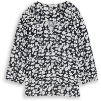 Tom Tailor Blusa azul oscuro / blanco
