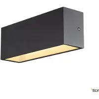 SLV SITRA L WL, luminaria de pared exterior con LED, color antracita, con interruptor de temperatura de color (CCT) de 3000/4000K