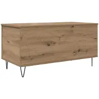 vidaXL Mesa de centro de estilo artesanal, roble, 90 x 44,5 x 45 cm, material de madera