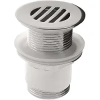 Hak Sapho. Kit de desagüe para lavabo de 5/4", con tapón, para diámetros de 25-50 mm, acabado cromado