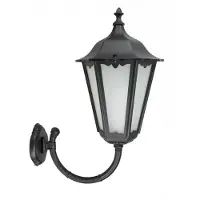 SU-MA Aplique de pared exterior Manor, modelo superior, 30 cm de ancho, 1xE27, color , IP43, Retro K 3012/1/BD