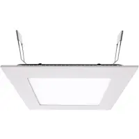 LIGHT IMPRESSIONS Deko-Light, luminaria LED empotrable de techo, panel cuadrado 15 36-37V DC, 13,00 W, 4000 K, 1130 lm, 180 mm, blanco, 565158