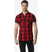 KOROSHI Camisa rojo / rojo oscuro / negro