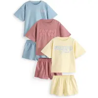 Next Pijama azul / amarillo claro / malva