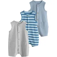 Next Pijama entero/body azul / ópalo / azul pastel / gris