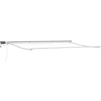 Syfax Manual Awning Frame with Solar LED 4,5 x 3 m Blanco