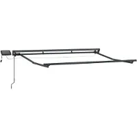 Syfax Manual Awning Frame with Solar LED 3,5 x 2 m Gris antracita