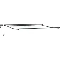 Syfax Manual Awning Frame with Solar LED 4 x 3,5 m Gris antracita