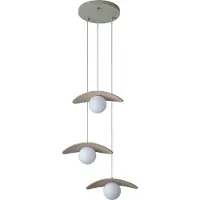Osram Lámpara colgante Decor Pearl, 3 bombillas G9, color beige. Lámpara colgante fabricada con fieltro, vidrio y metal, ideal para iluminación de comedor