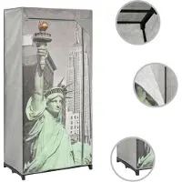 Syfax Armario de tela New York 75x45x160 cm