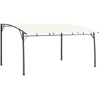 Syfax Toldo parasol de jardín color crema 4x3x2,55 m