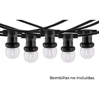 THORGEON Portalámparas Garland, 40 unidades, 2000W, 50-60 Hz, 220-240V, casquillo E27, grado de protección IP44, 20 metros