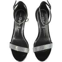 Buffalo Sandalias con hebilla 'Monroe 2' negro / plata / transparente
