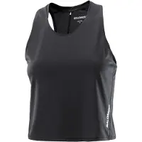 Salomon - Women's Sense Aero Short Tank - Camiseta de running size XL, negro/gris