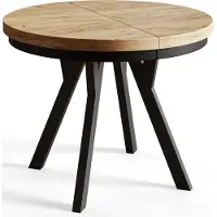 Alpi Möbel Mesa Comedor Extensible, Tablero Laminado de 36 mm Redonda Evo, Mesa Redonda Extensible, Tablero Laminado de 36 mm, 90-190 cm, Craft