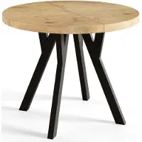 Alpi Möbel Mesa Comedor Extensible Redonda Ovo, Mesa Redonda Extensible, Tablero Laminado de 36 mm, 90 cm, Lancelot