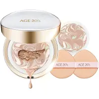 Age 20's - Signature Essence Cover Pact Long Stay Set - 3 Colors #13 Ivory