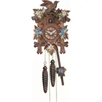 Engstler - Modelo 522/10 - Reloj de cuco - Mecanismo de cuerda diaria - Madera de nogal - 22 cm