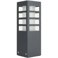 SU-MA Poste para jardín, 25 cm, 1xE27, gris oscuro, IP54, RADO RADO III 3 DG
