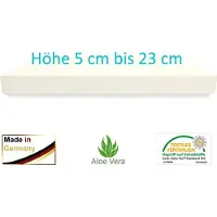 Dibapur Multivital - (140x200 x 21 cm) Colchón de espuma fría ortopédico - Firmeza media a firme (H2,5) - Funda lisa con aloe vera, lavable a 60 °C - Öko-Tex - Fabricado en Alemania