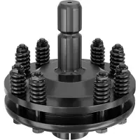 Wiltec Embrague de ondas para eje cónico de 6 dientes, con rosca interior y exterior de 1 3/8", para toma de fuerza (PTO) con un par máximo de 1200 Nm, color