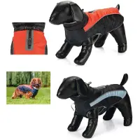 Beeztees Abrigo para perros modelo Saby, color: negro/azul, talla: 24 cm