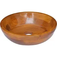 Syfax Lavabo de madera maciza de teca Φ40x10 cm