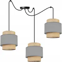 Light11 HOME Lámpara colgante, lámpara de techo, pantalla de lámpara, estilo bohemio, material yute