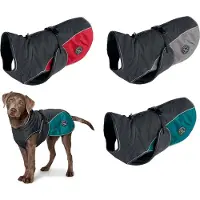 Hunter Pet Abrigo para perros modelo UPPSALA COZY, color gris antracita/gris, impermeable, talla 30