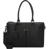 Burkely Antique Avery Bolsa de hombro Piel natural 37 cm Compartimento para el portátil negro