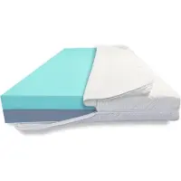 Dibapur Bi Kern: Colchón ortopédico de espuma fría RG30, tamaño 200 x 200 cm. Núcleo de aproximadamente 7 cm, con una capa H2 y otra H3. Funda acolchada de aproximadamente 15,5 cm