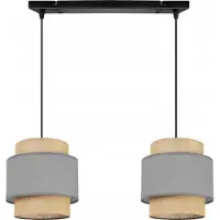 Light11 HOME Lámpara colgante, lámpara de techo, pantalla de lámpara, estilo bohemio, material yute