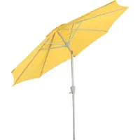 Mendler Sombrilla N19, sombrilla para jardín, diámetro 3 metros, inclinable, material: poliéster/aluminio, peso: 5 kg, color: amarillo