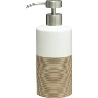 Sealskin Dispensador de jabón , doble, de porcelana, color arena, modelo 361840265