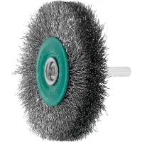 Lessmann Cepillo cilíndrico , con cerdas de acero inoxidable de 0,30 mm, diámetro del cepillo x anchura del cepillo: 80 x 18 mm