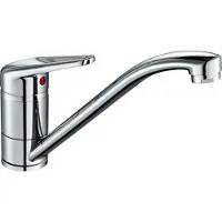 Franke Novara Plus, Modelo estándar, Cromo, Acero inoxidable, Grifo monomando, Autocerrado, Cartucho cerámico