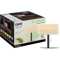 Calex lámpara de mesa LED recargable, IP44, interruptor de tracción