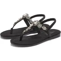 LASCANA Sandalias de dedo negro