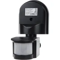 Macleans Sensor de movimiento y crepúsculo MCE25 B, ángulo de detección de 180°