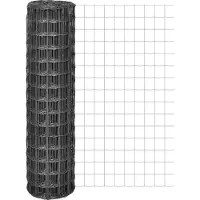 vidaXL Valla Eurozaun de acero, 10 x 1,5 m, color gris