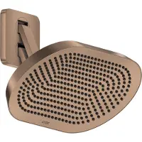 Hansgrohe AXOR ShowerSphere, ducha de techo 370/220, 2 jets, tecnología EcoSmart, con brazo de ducha articulado, acabado en dorado cepillado